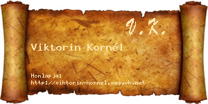 Viktorin Kornél névjegykártya